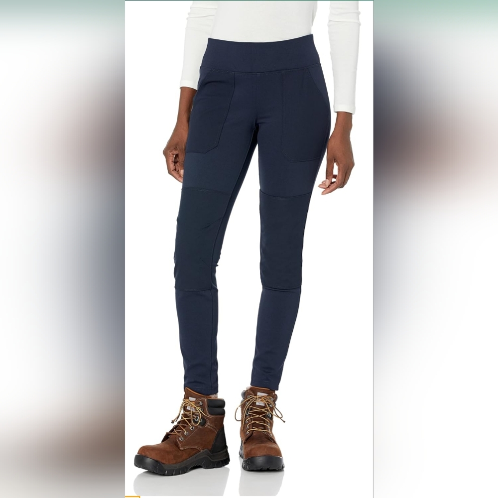 NWT Carhartt Force Fitted mid weight utility leggings Navy L Tall